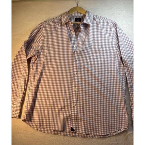 UNTUCKit Other - UNTUCKit Men's XL Wrinkle Free Button Down Shirt Orange Plaid‎ Vinhas Cotton Off
